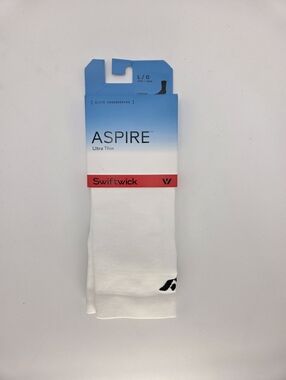 Swiftwick Aspire Ultra Thin Socks in White Large